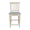 International Concepts Seattle Counter Height Stool, 24" Seat Height, Unfinished S-112 - alternate 3